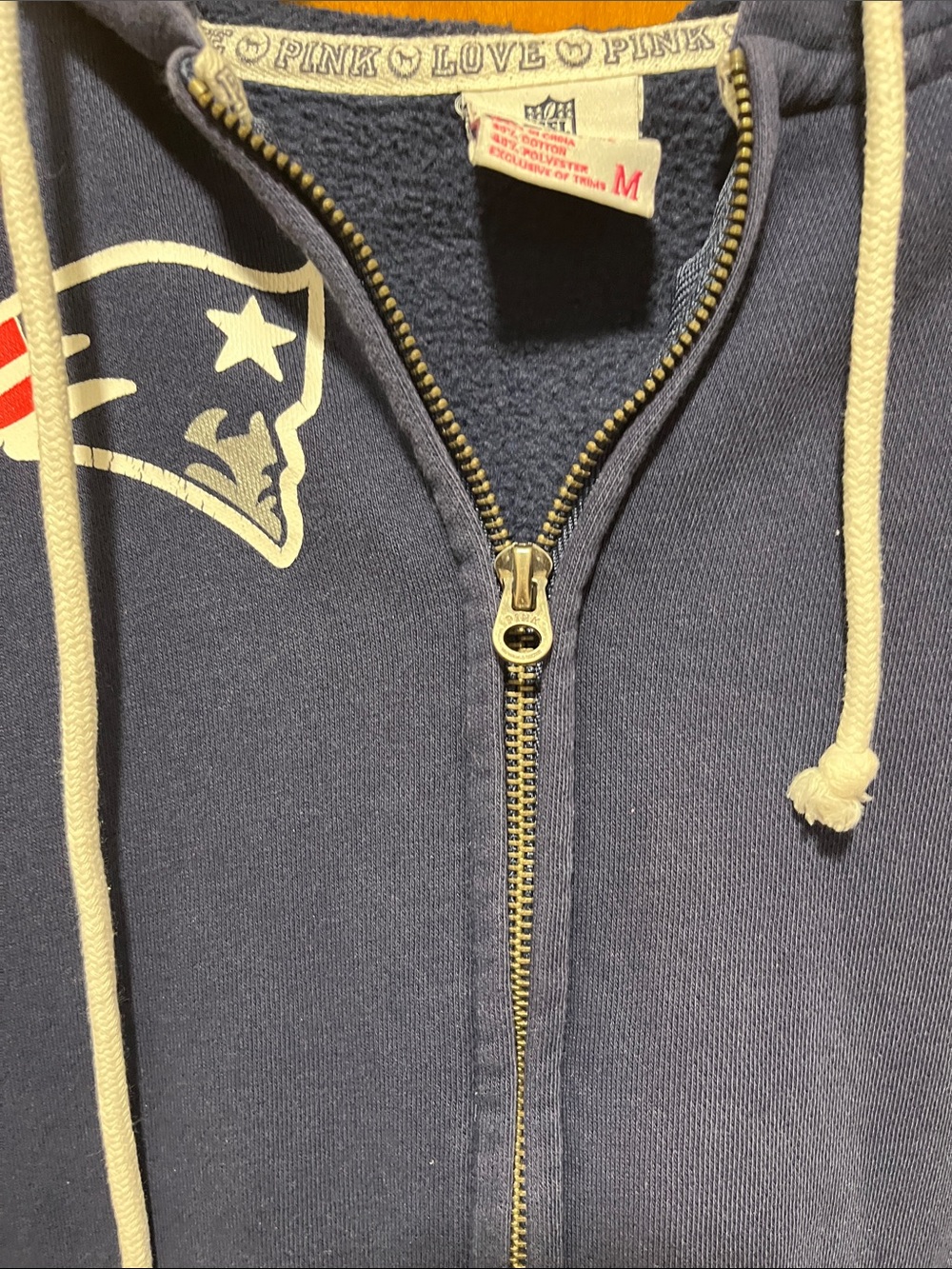 PINK Victoria's Secret New England Patriots Zip-Up Hoodie - Picture 4 of 8